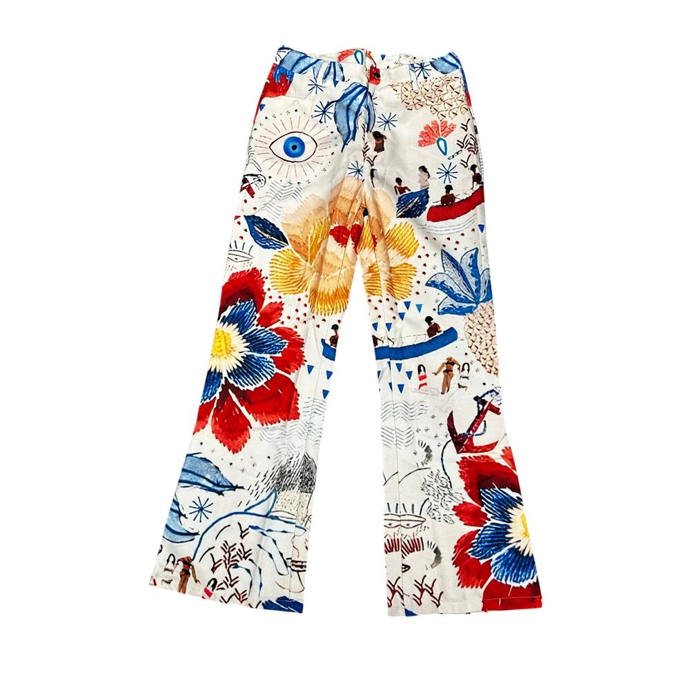 379-No Brand Printed Pants size L / Waist 16” / Inseam 30” - Picture 2 of 3